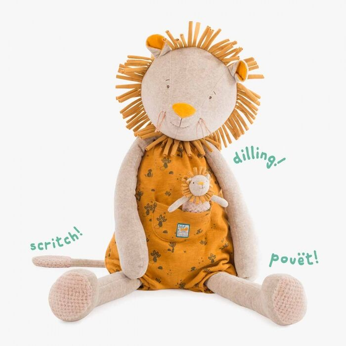 PELUCHE GÉANTE LION "SOUS MON BAOBAB"