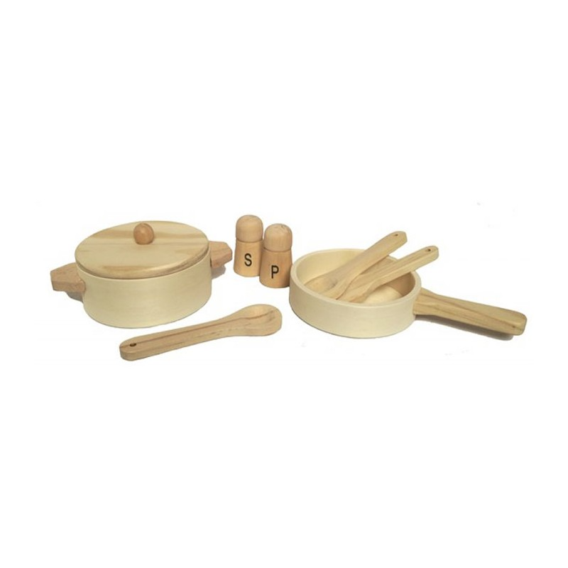 ENSEMBLE DE CASSEROLES EN BOIS