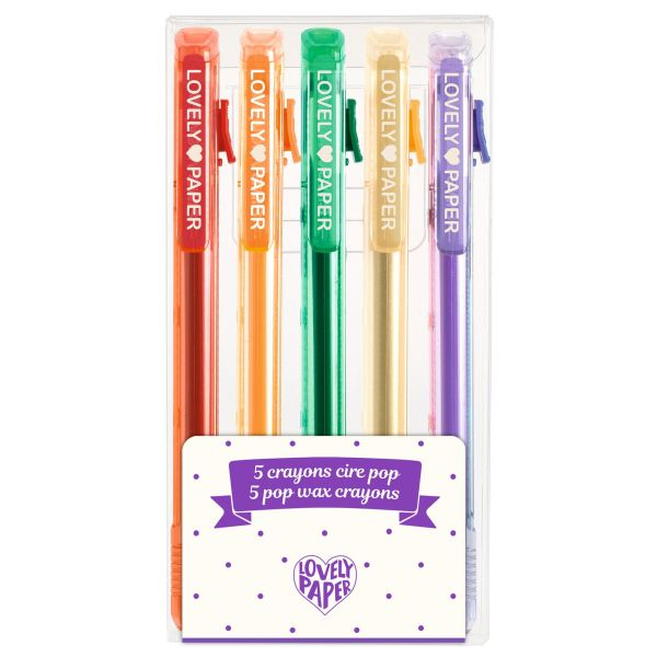 5 CRAYONS CIRE POP