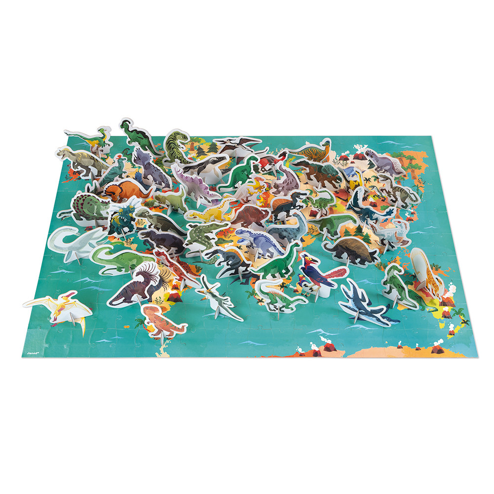 PUZZLE ÉDUCATIF : LES DINOSAURES  200 MCX