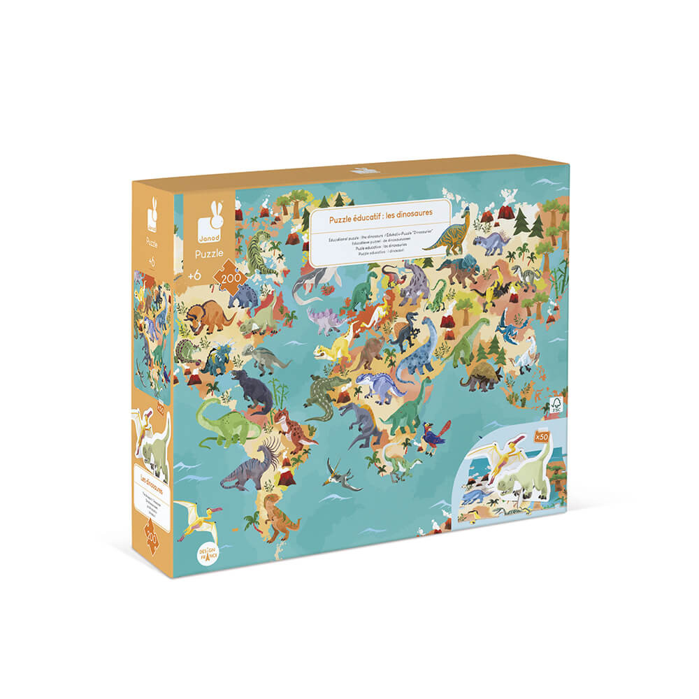 PUZZLE ÉDUCATIF : LES DINOSAURES  200 MCX