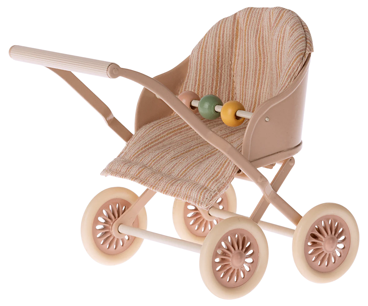 POUSSETTE ROSE POUR BÉBÉ SOURIS