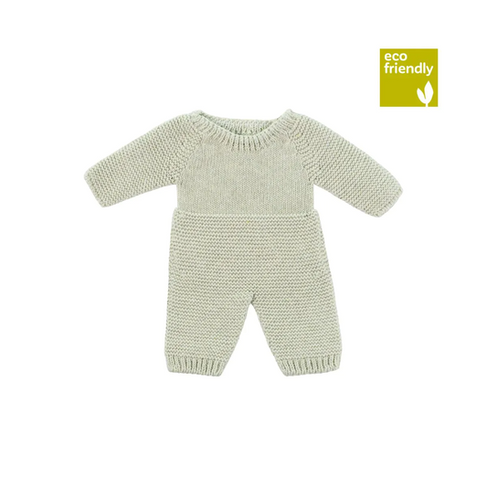 PYJAMA EN TRICOT VERT POUR POUPÉE 32 CM