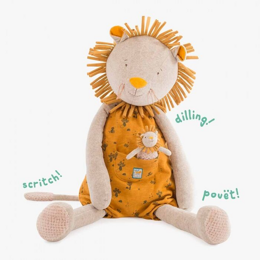 PELUCHE GÉANTE LION "SOUS MON BAOBAB"