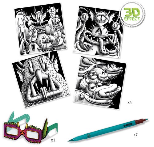 COLORIAGE 3D « FUNNY FREAKS »