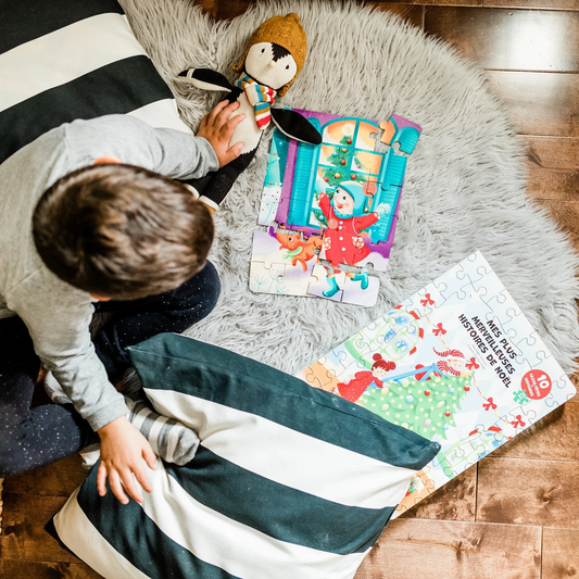 LIVRE CASSE-TÊTE "MES PLUS MERVEILLEUSES HISTOIRES DE NOËL"