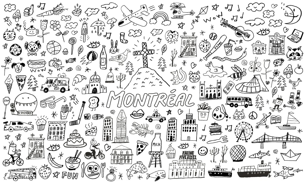 AFFICHE GÉANTE À COLORIER "MONTRÉAL"